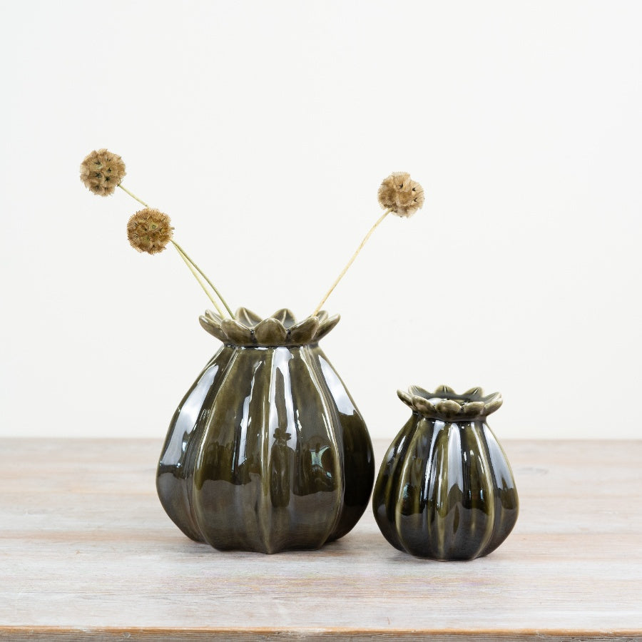 Green Poppy Bud Vase Small - COMING SOON