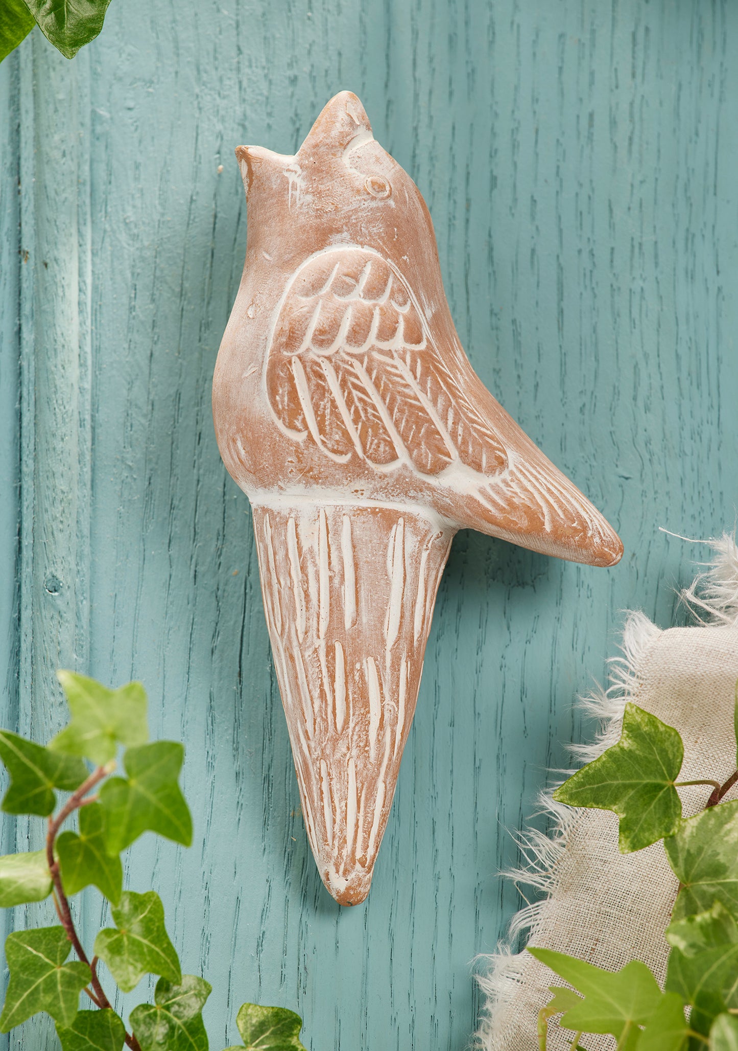 Terracotta Bird Plant Spike