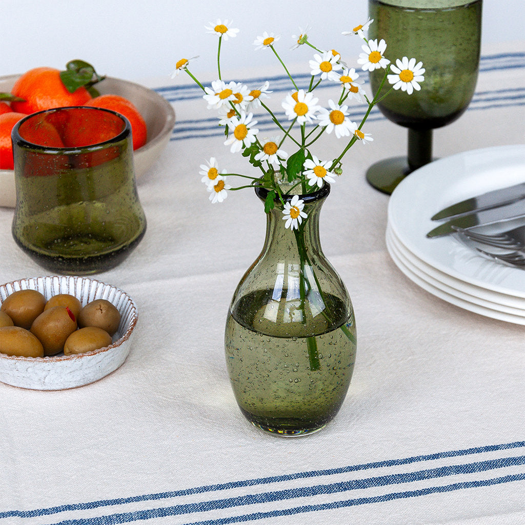 COMING SOON - Green Hand Blown Bud Vase