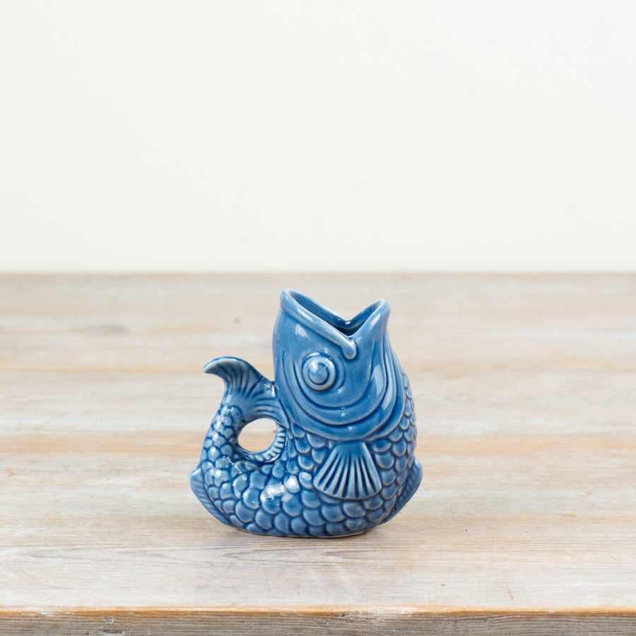 Ceramic Fish Vase - Blue