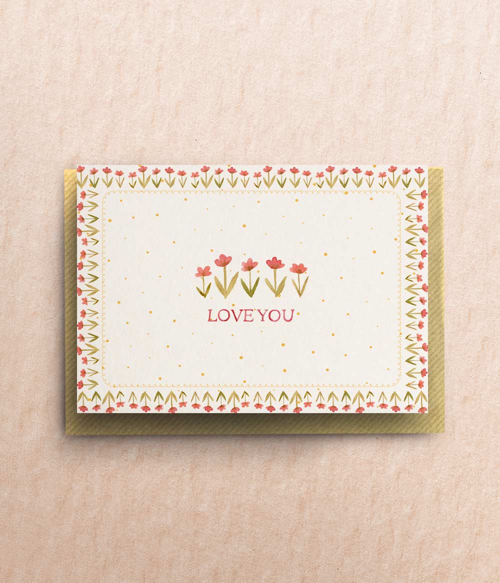 Floral ‘Love You’ Card