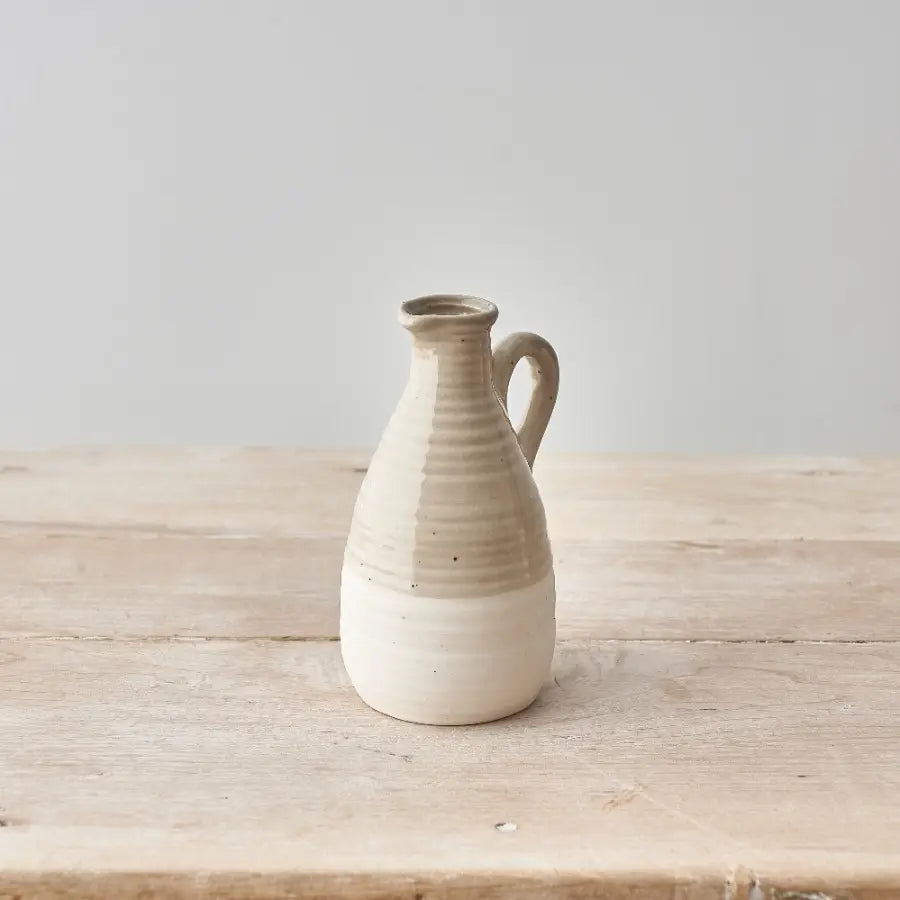 Two Tone Ceramic Jug - Natural