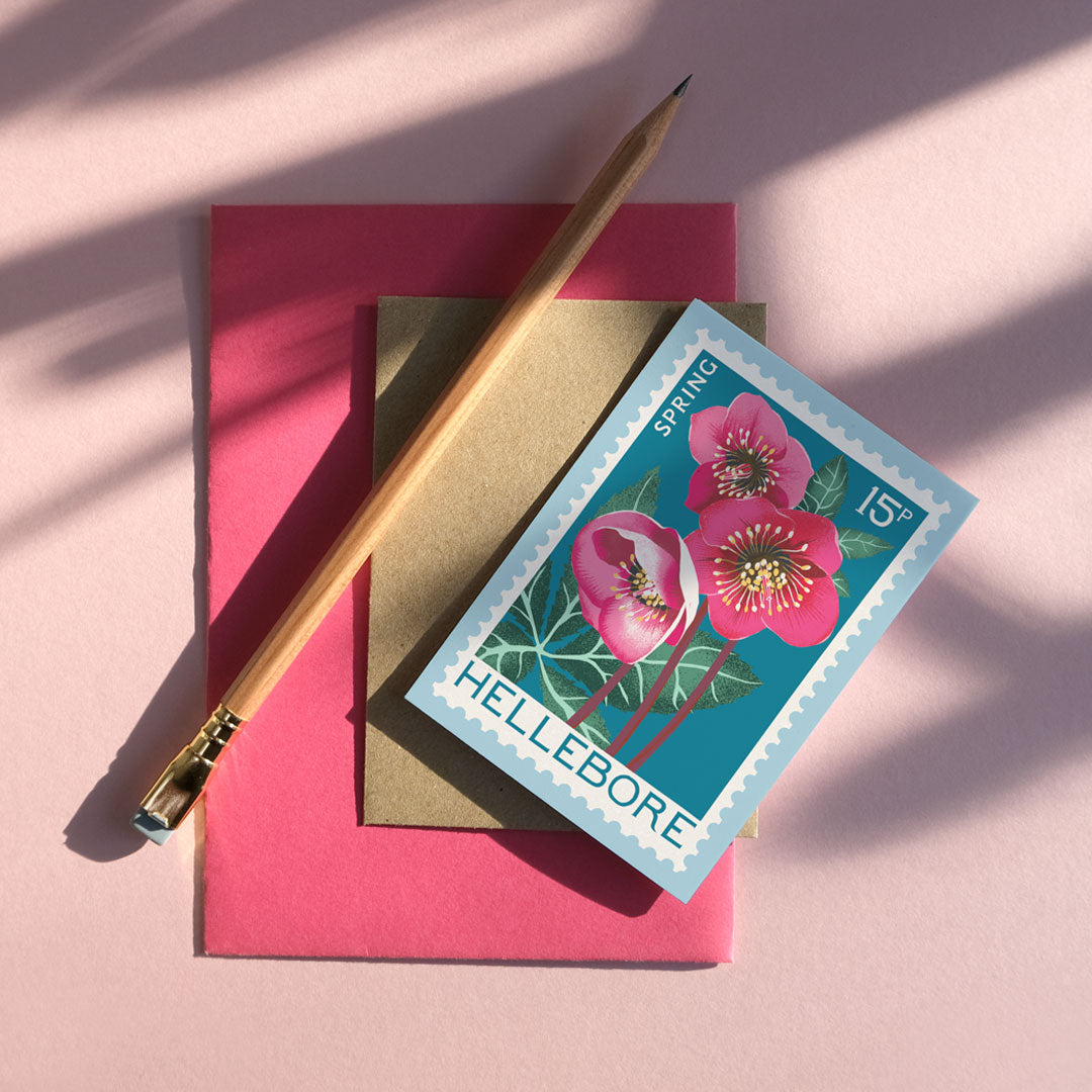 Hellebore Mini Greetings Card