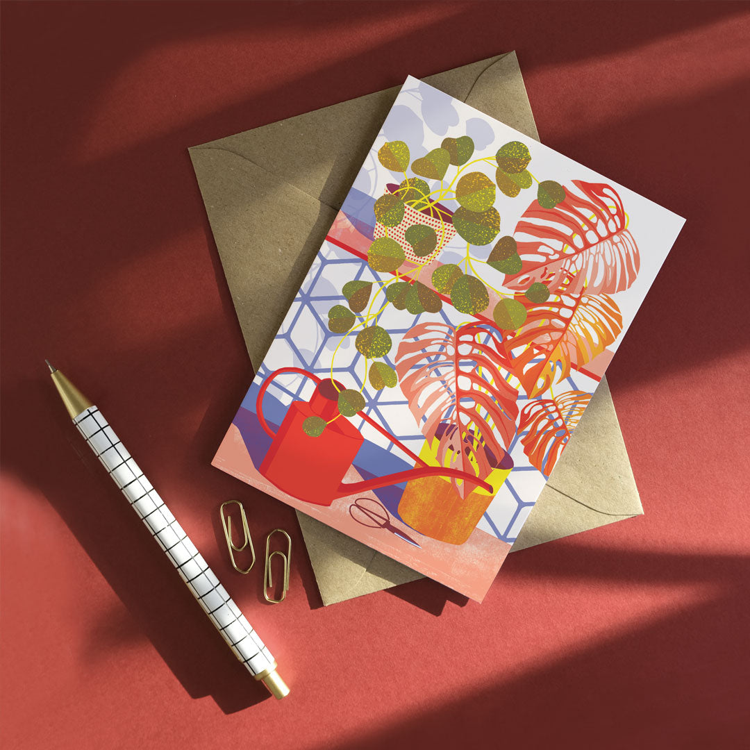 House Plants Greetings Card