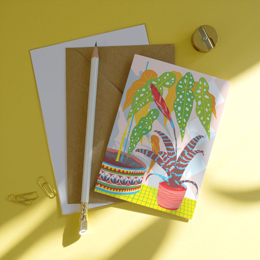 House Plants Greetings Card