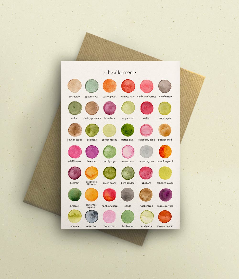 ‘The Colours of the Allotment’ Card