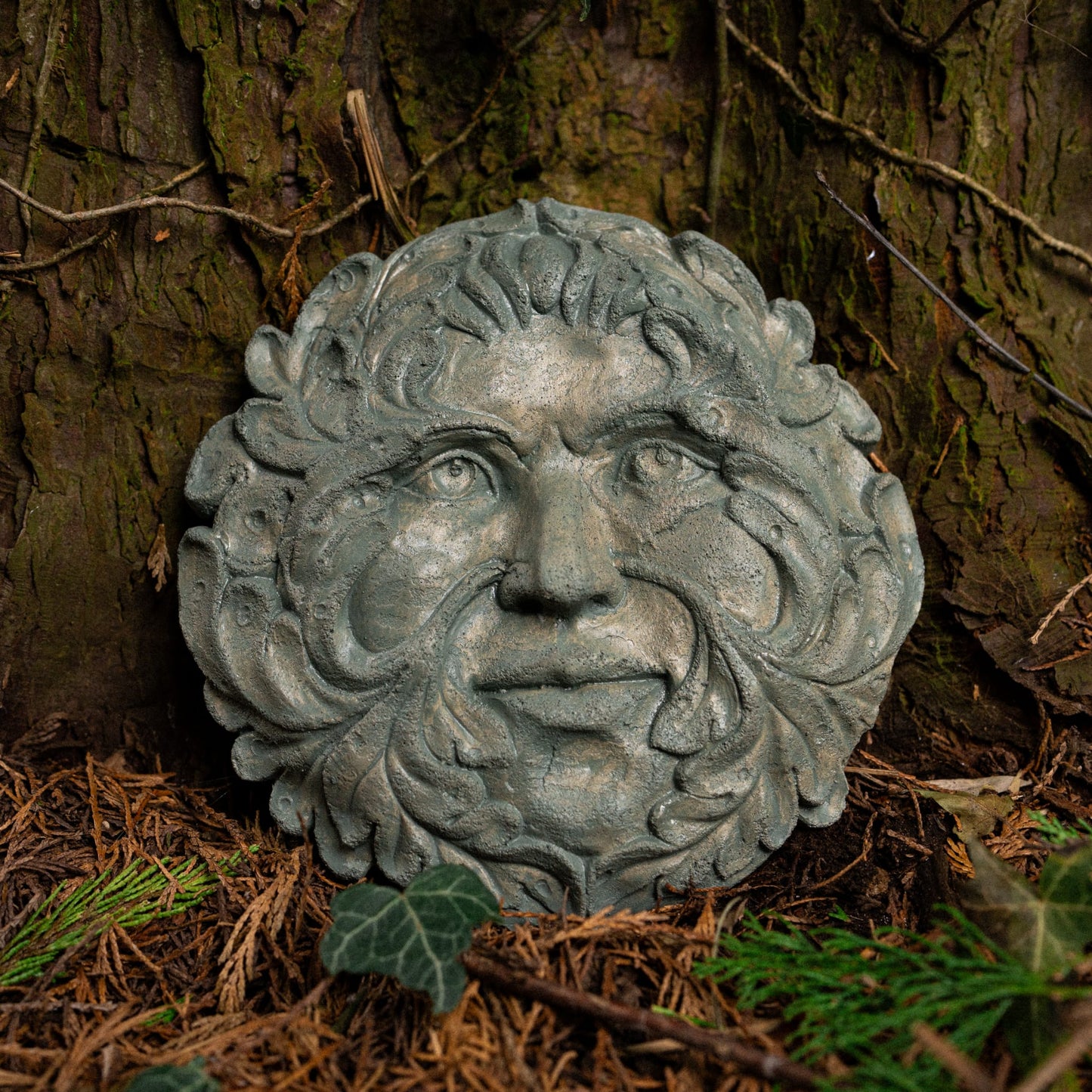 Handmade Green Man Wall Plaque
