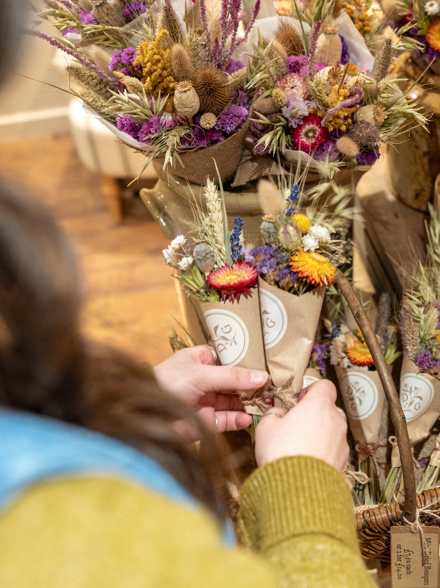 Mini Dried Flower Bouquet