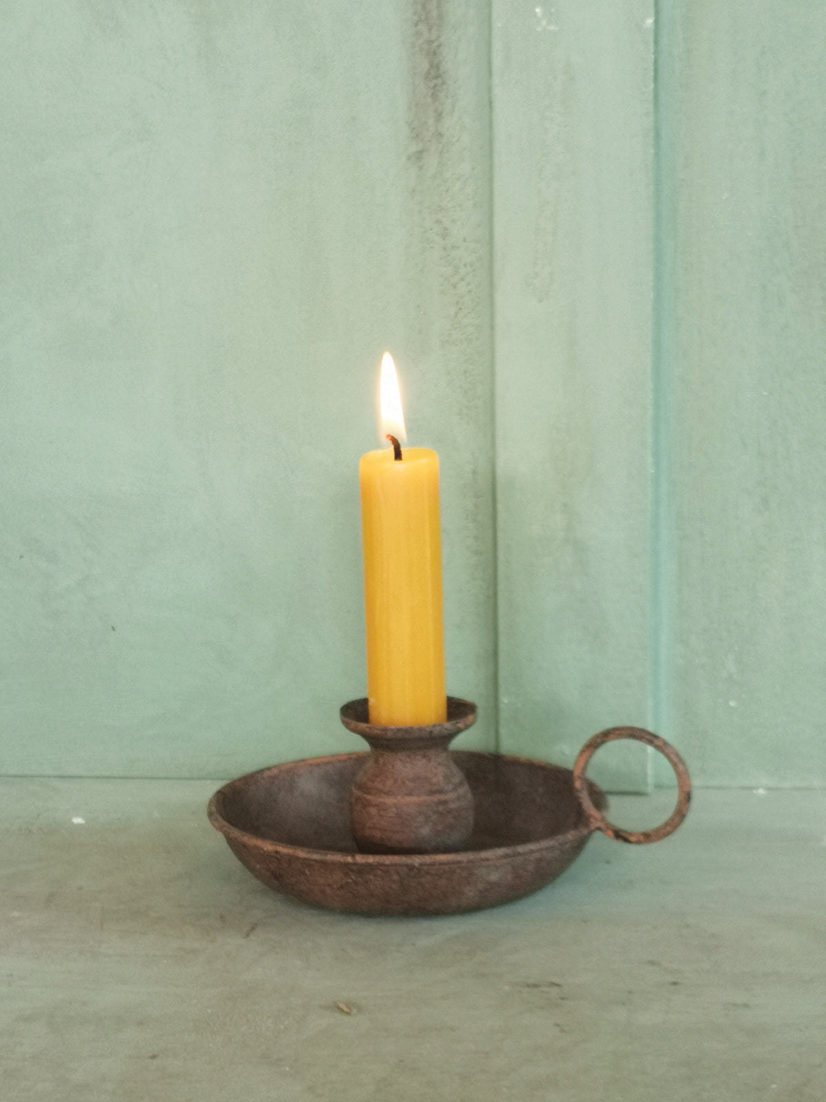Vintage Rust Candle Holder