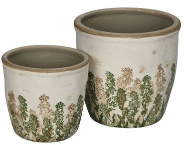 Patterned Ceramic Planters