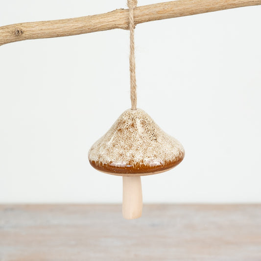 Ceramic Mushroom Hanging Bell