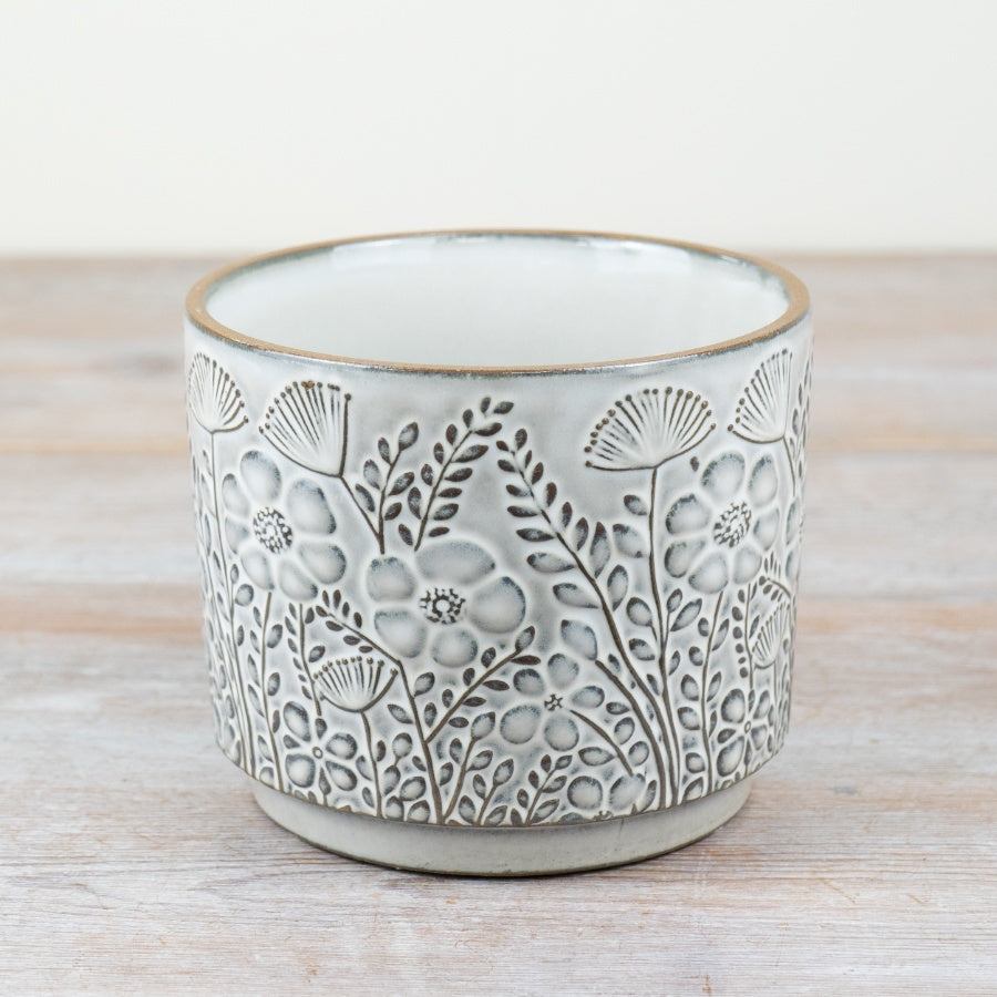 Ceramic Floral Plant Pot - COMING SOON