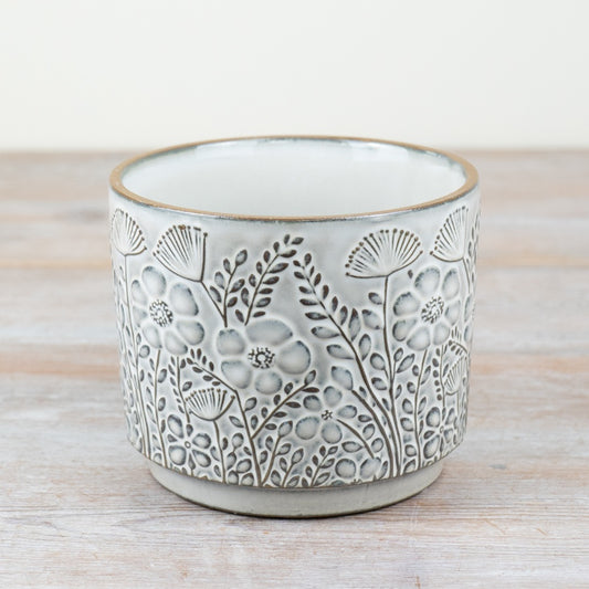 Ceramic Floral Plant Pot