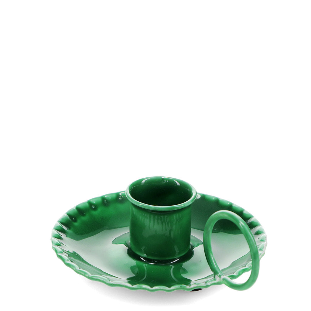 COMING SOON - Enamel Candle Stick Holder - Green
