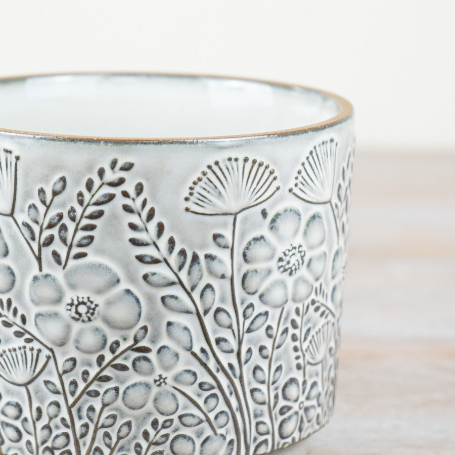 Ceramic Floral Plant Pot - COMING SOON