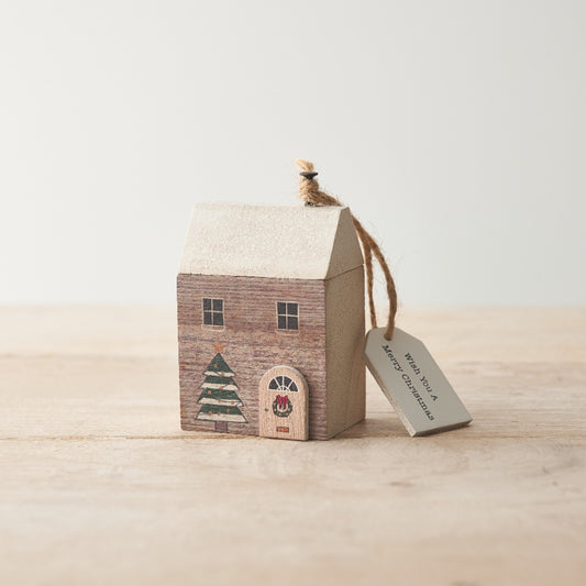 Wooden House Christmas Decoration