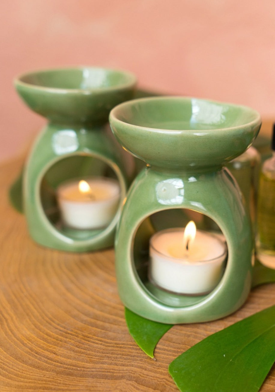 Wax Melt Burner - Olive Green
