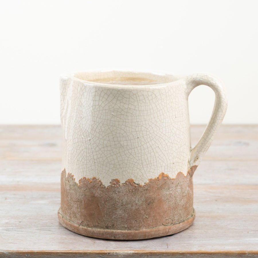 White Ceramic Two Tone Jug - COMING SOON