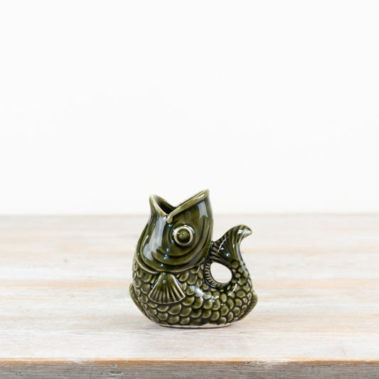 Green Fish Vase