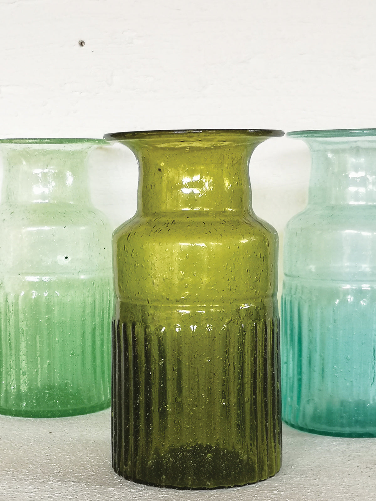 Recycled Glass Botanical Vase