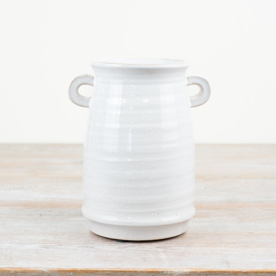 White Crackle Glaze Vase