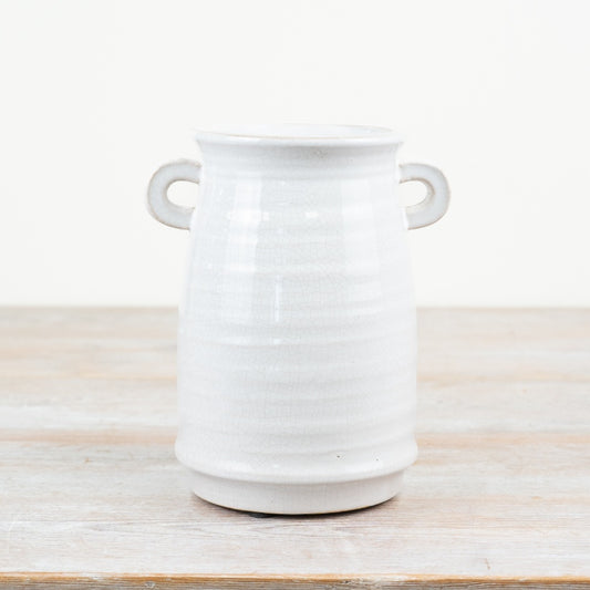 White Crackle Glaze Vase