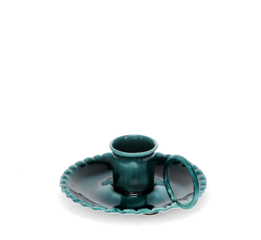 Enamel Candle Stick Holder - Blue