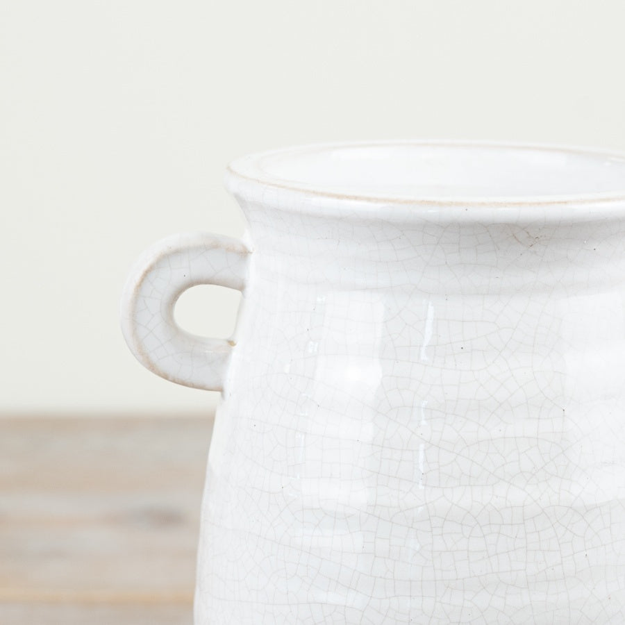 White Crackle Glaze Vase