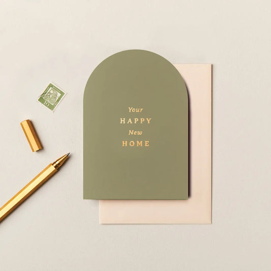 ‘Your Happy New Home’ Arched Card