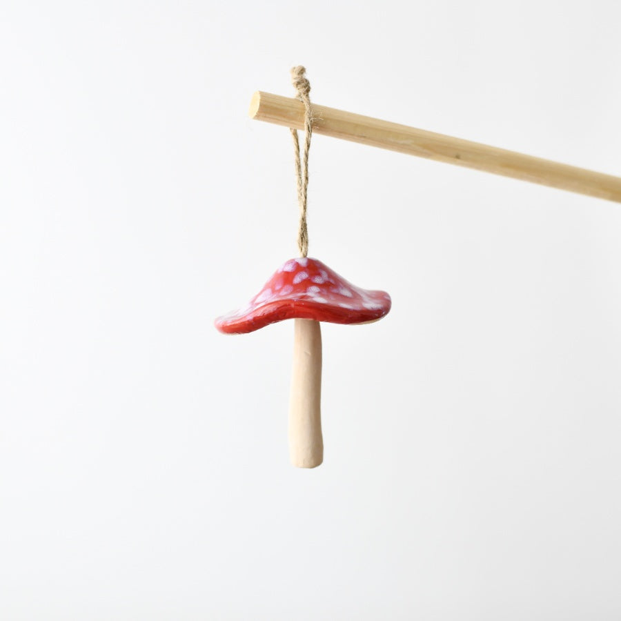 Ceramic Mushroom Hanging Bell