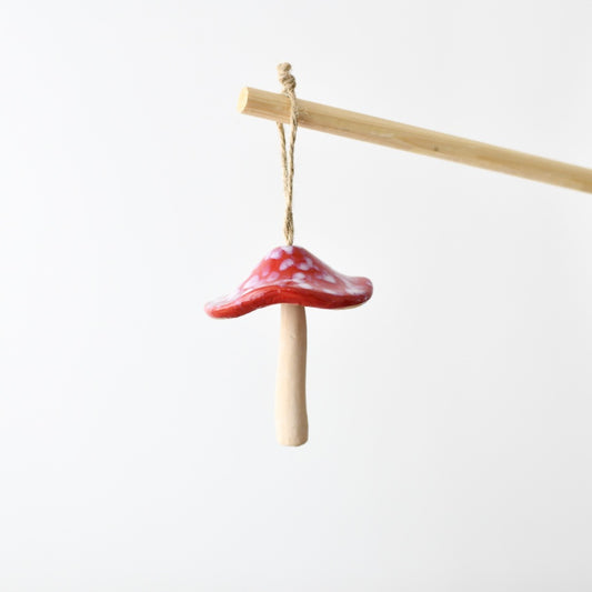 Ceramic Mushroom Hanging Bell