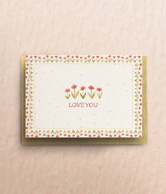 Floral ‘Love You’ Card
