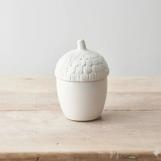 Ceramic Acorn Container