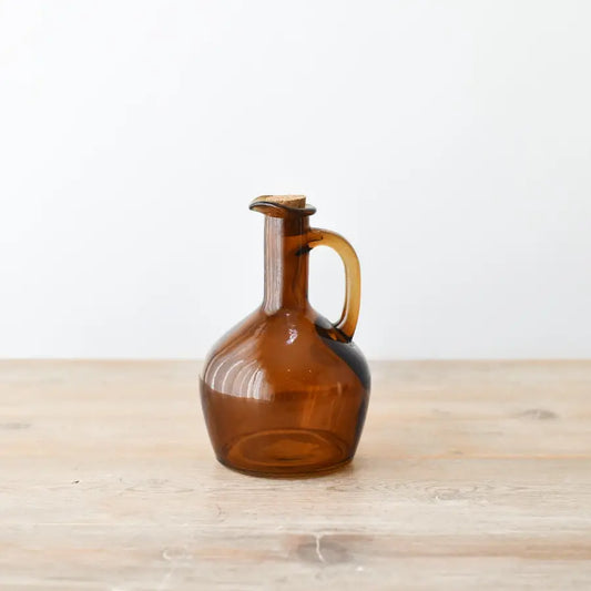 Amber Jug With Cork Lid