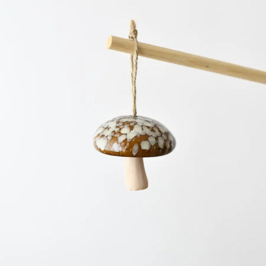 Ceramic Mushroom Hanging Bell