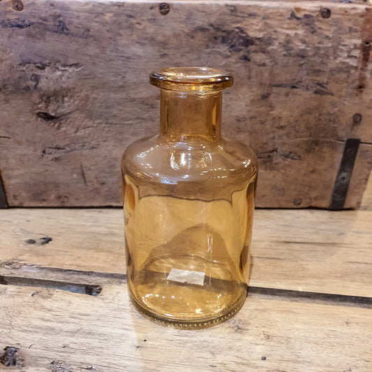 Orange Vintage Style Glass Bottle