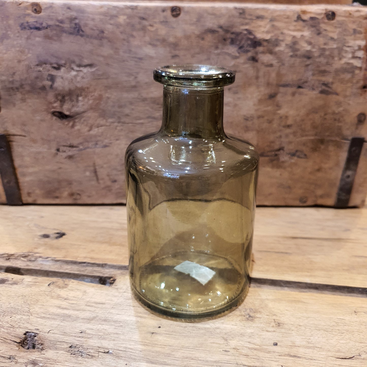 Green Vintage Style Glass Bottle